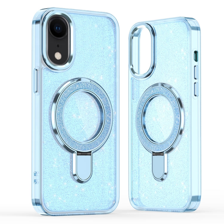 For iPhone XR Glitter Ring Holder MagSafe Phone Case