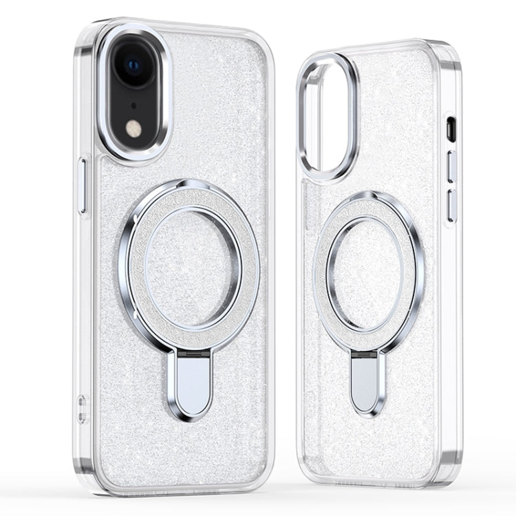 For iPhone XR Glitter Ring Holder MagSafe Phone Case
