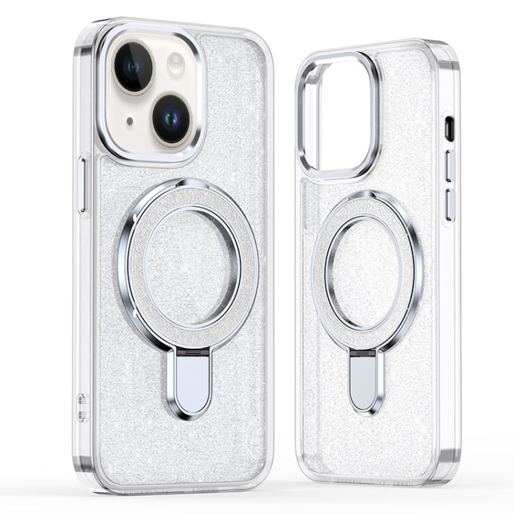 For iPhone 15 Glitter Ring Holder MagSafe Phone Case