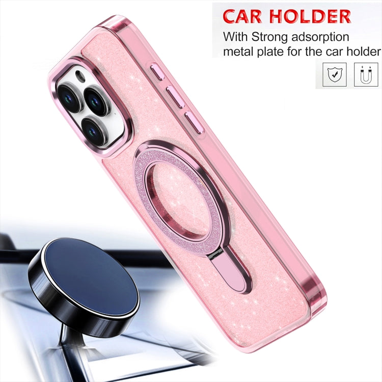 For iPhone 13 Pro Glitter Ring Holder MagSafe Phone Case