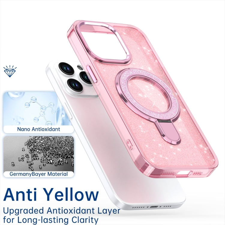For iPhone XR Glitter Ring Holder MagSafe Phone Case