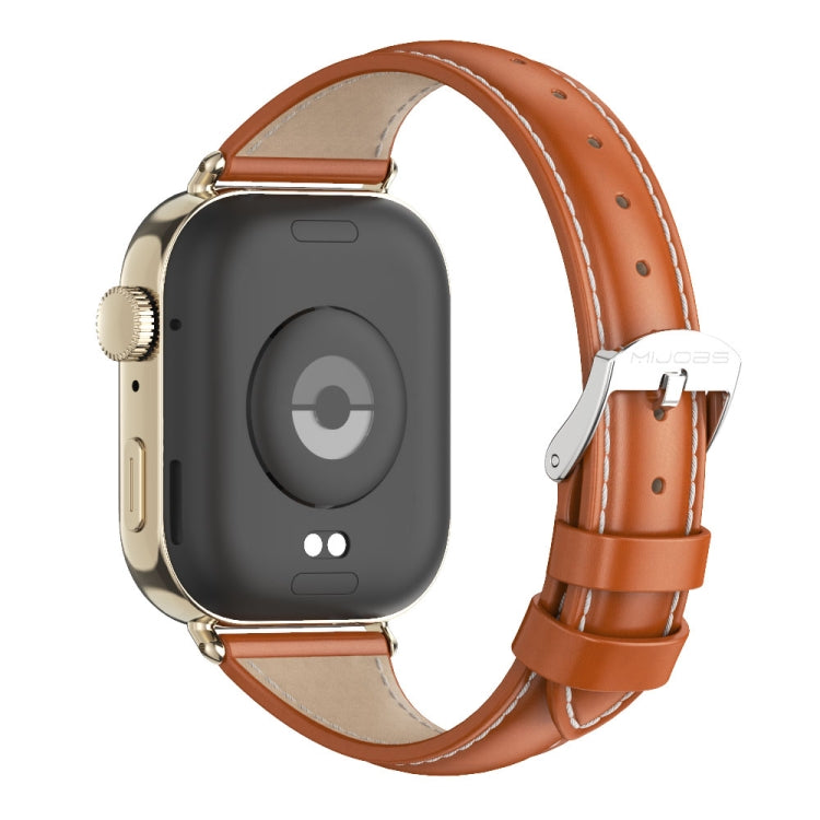 For Huawei Watch Fit3 MIJOBS Slim Genuine Leather Watch Band