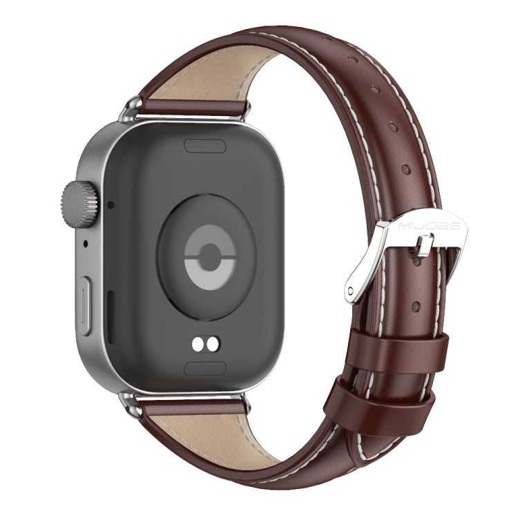 For Huawei Watch Fit3 MIJOBS Slim Genuine Leather Watch Band