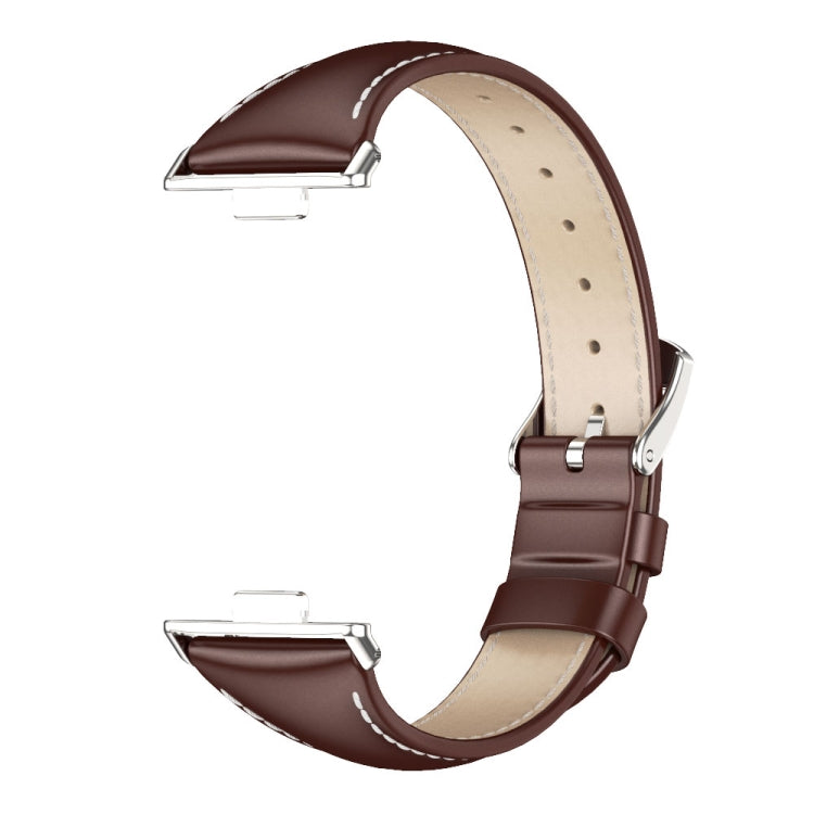 For Huawei Watch Fit3 MIJOBS Slim Genuine Leather Watch Band