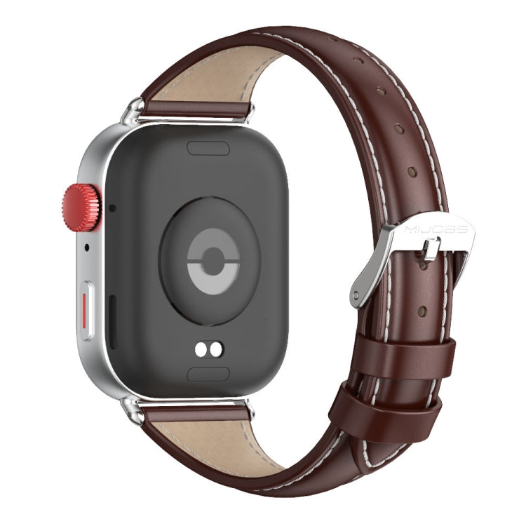 For Huawei Watch Fit3 MIJOBS Slim Genuine Leather Watch Band