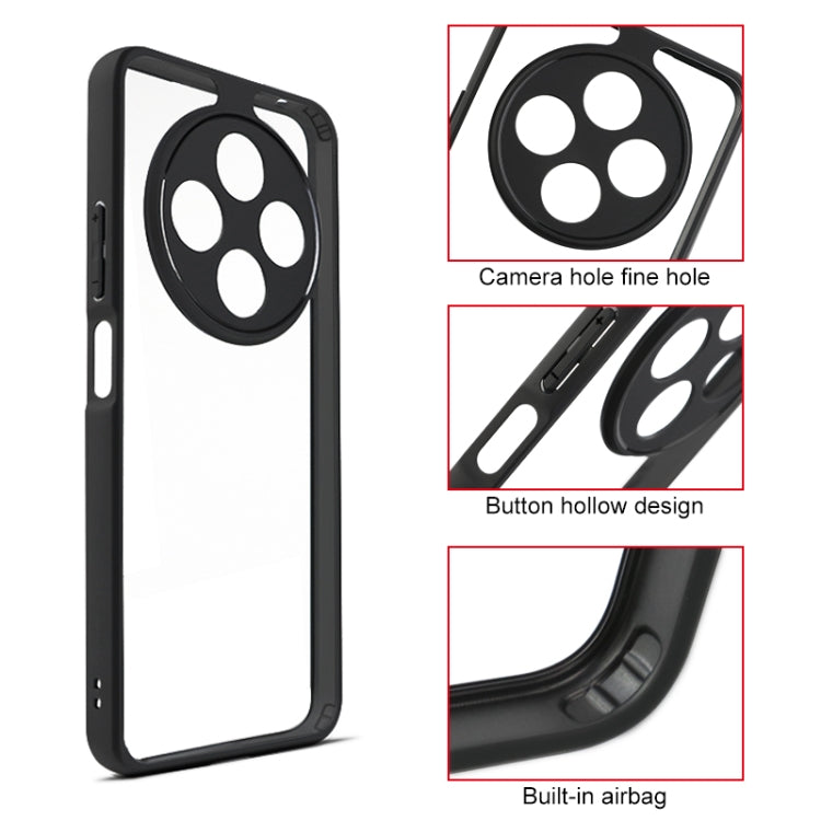 For Redmi 14C 4G Frosted TPU + Transparent PC Phone Case