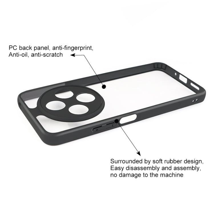 For Redmi 14C 4G Frosted TPU + Transparent PC Phone Case