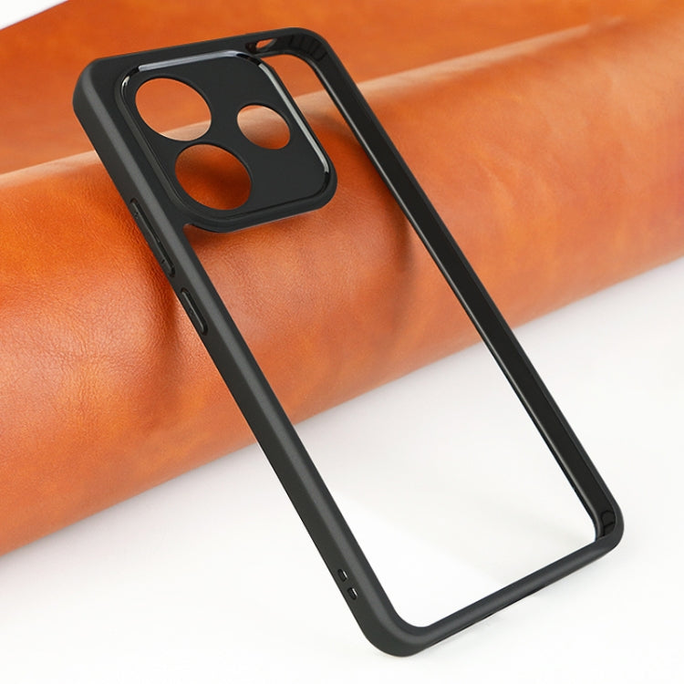 For Redmi Note 14 5G Frosted TPU + Transparent PC Phone Case