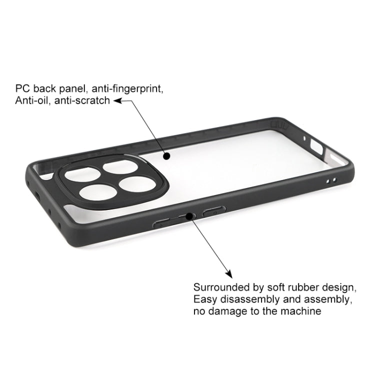 For Redmi Note 14 Pro 5G Frosted TPU + Transparent PC Phone Case
