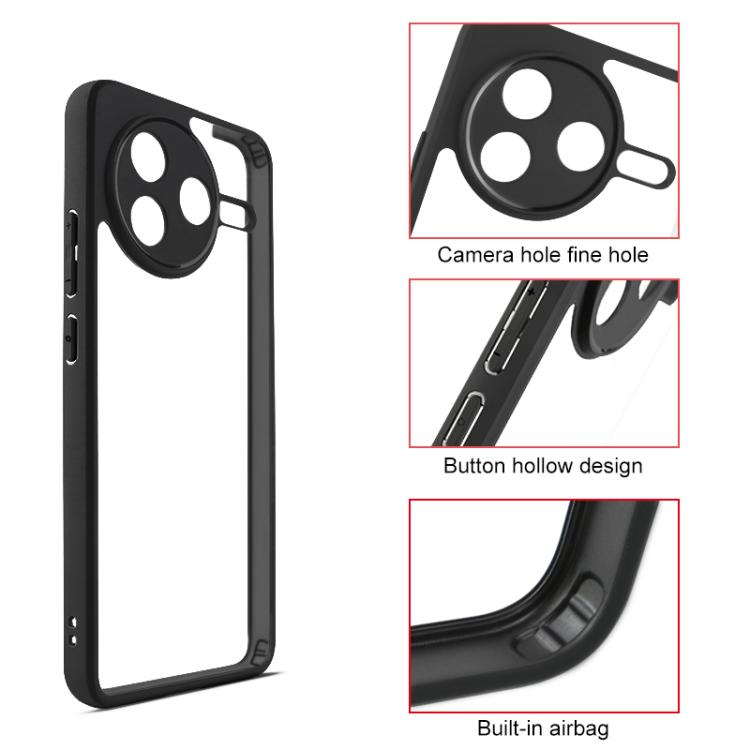 For Redmi K80 Frosted TPU + Transparent PC Phone Case