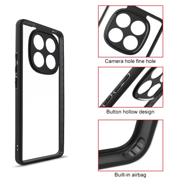 For Redmi Note 14 Pro 4G Frosted TPU + Transparent PC Phone Case