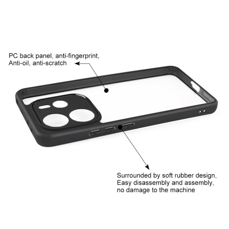 For Redmi Note 14 4G 163.25mm Frosted TPU + Transparent PC Phone Case
