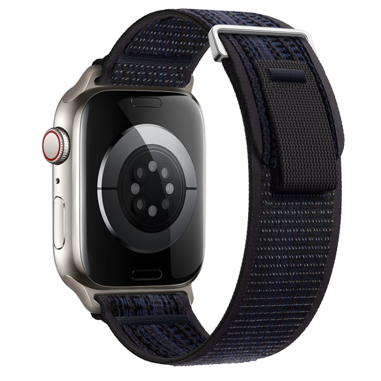 For Apple Watch SE 2023 44mm Dual-Section Loop Nylon Watch Band