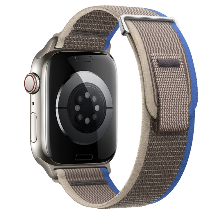 For Apple Watch SE 2023 44mm Dual-Section Loop Nylon Watch Band