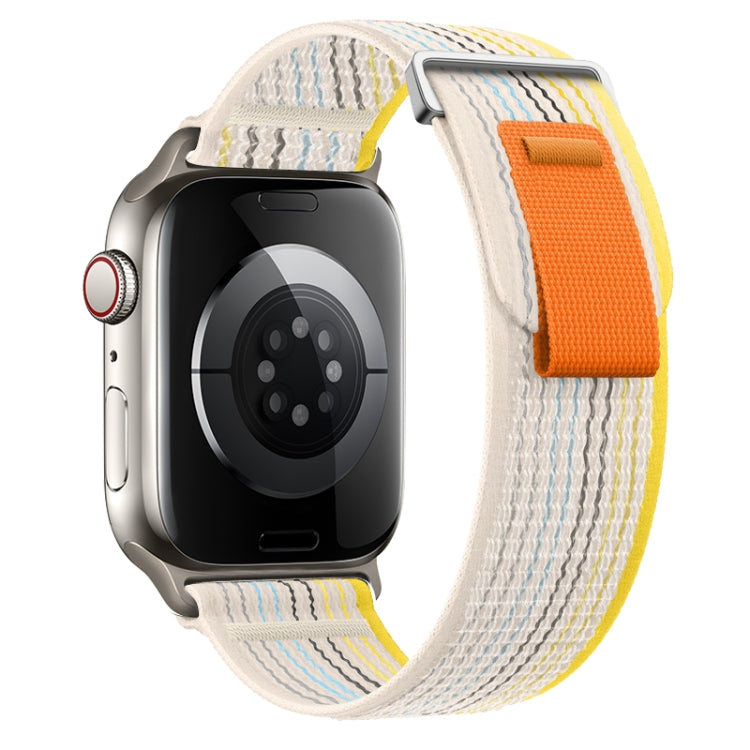 For Apple Watch SE 2023 44mm Dual-Section Loop Nylon Watch Band