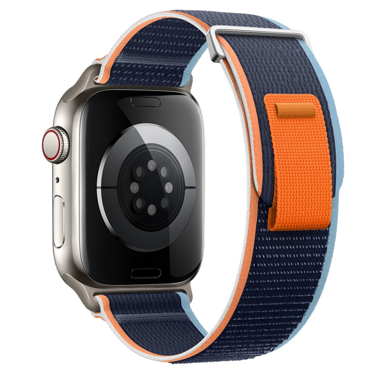 For Apple Watch Series 9 41mm Dual-Section Loop Nylon Watch Band