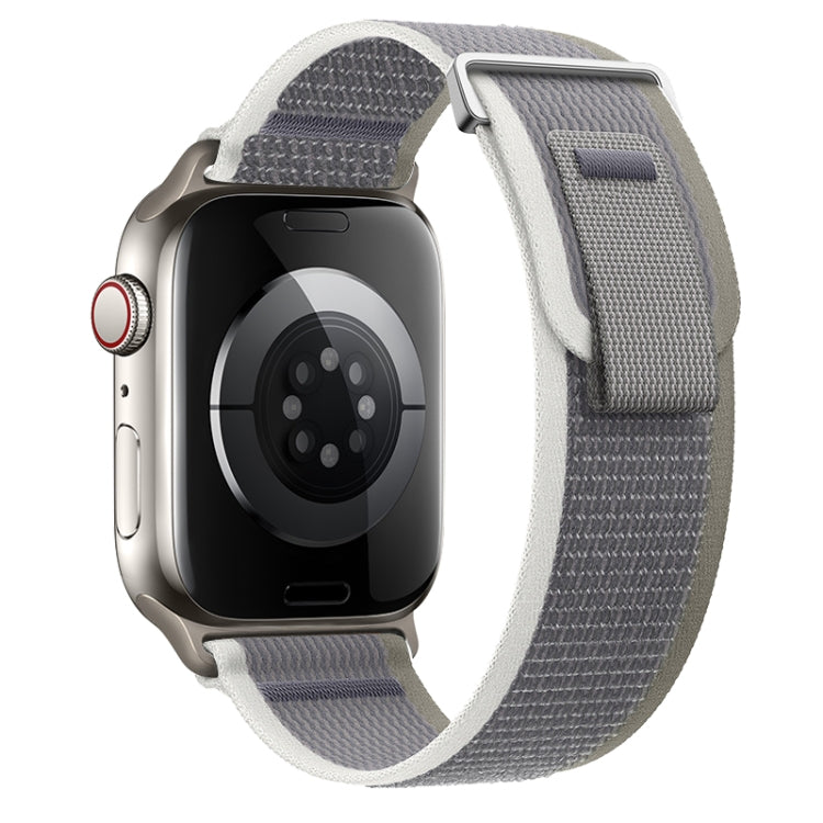 For Apple Watch Series 8 45mm Dual-Section Loop Nylon Watch Band