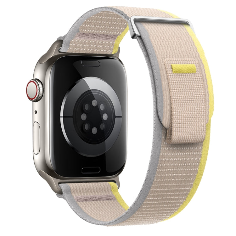 For Apple Watch SE 2022 44mm Dual-Section Loop Nylon Watch Band