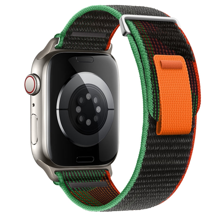 For Apple Watch SE 2022 44mm Dual-Section Loop Nylon Watch Band