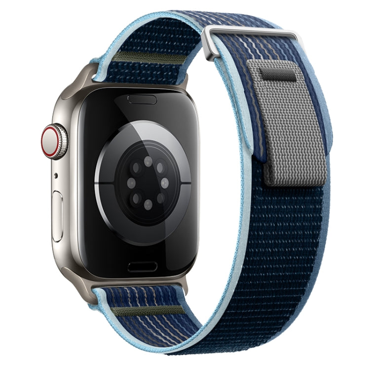 For Apple Watch Series 7 41mm Dual-Section Loop Nylon Watch Band
