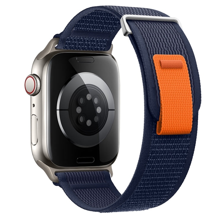 For Apple Watch Series 6 40mm Dual-Section Loop Nylon Watch Band