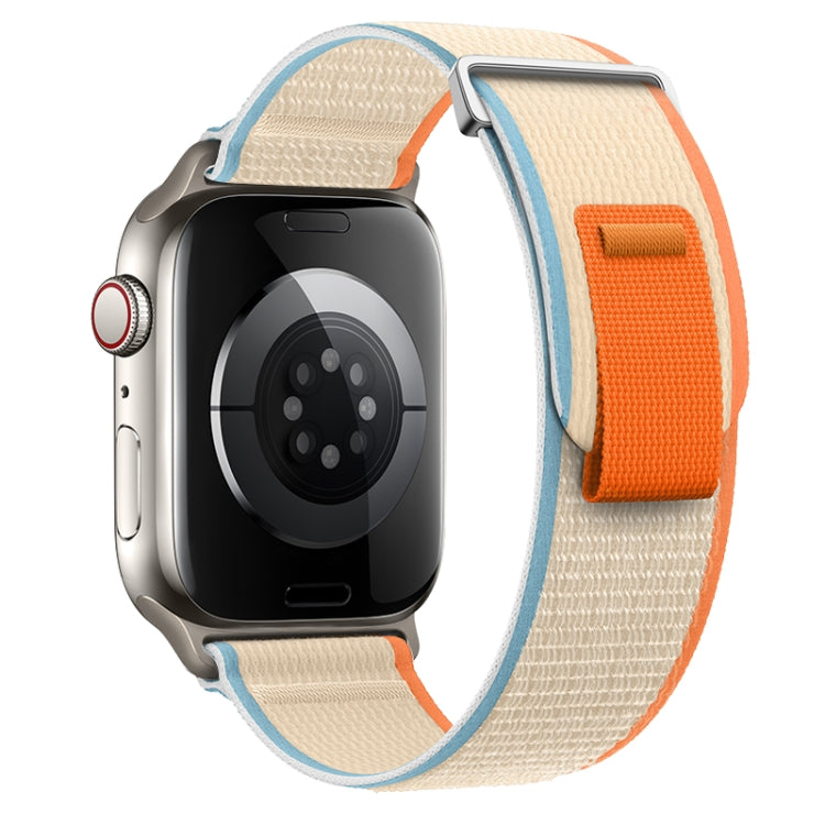 For Apple Watch Series 5 44mm Dual-Section Loop Nylon Watch Band