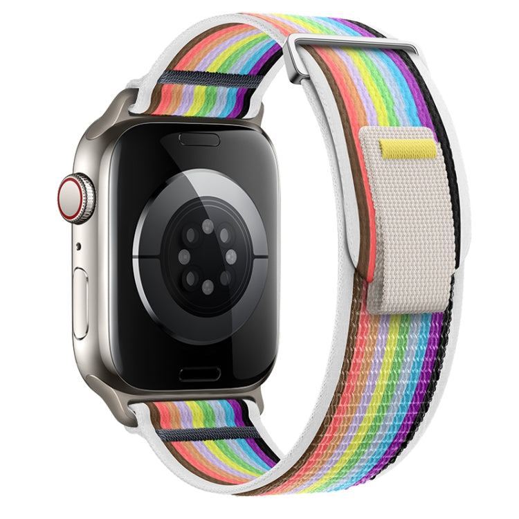 For Apple Watch Series 5 44mm Dual-Section Loop Nylon Watch Band