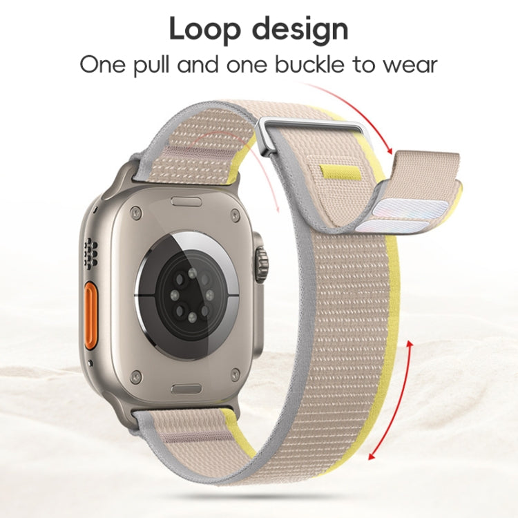 For Apple Watch Ultra 2 49mm Dual-Section Loop Nylon Watch Band