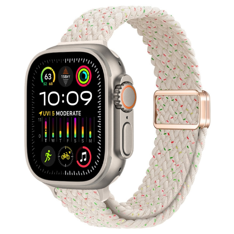 For Apple Watch Ultra 2 49mm Slim Magnetic Buckle Nylon Braided Watch Band