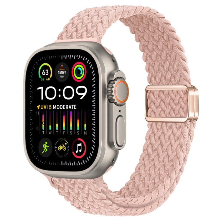 For Apple Watch Ultra 2 49mm Slim Magnetic Buckle Nylon Braided Watch Band