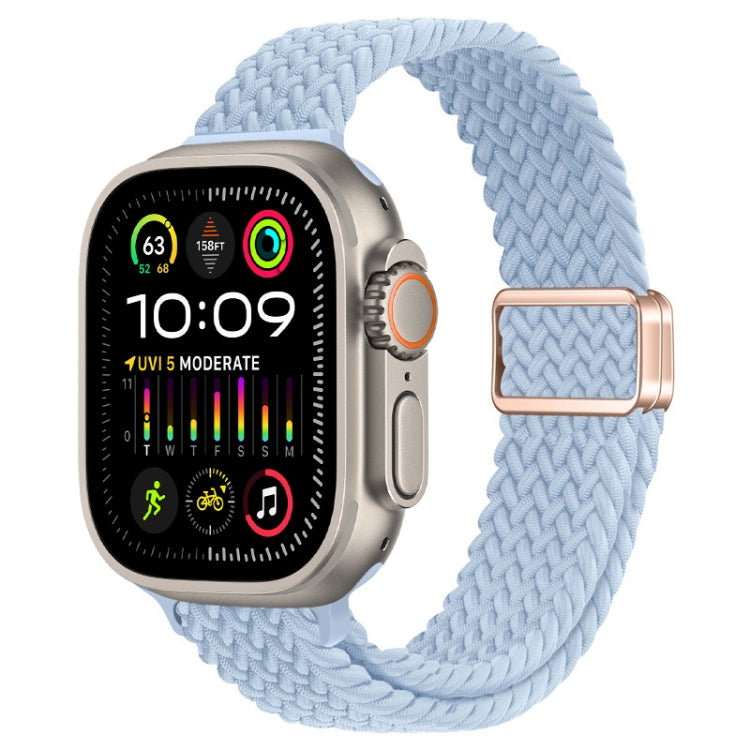For Apple Watch Ultra 2 49mm Slim Magnetic Buckle Nylon Braided Watch Band