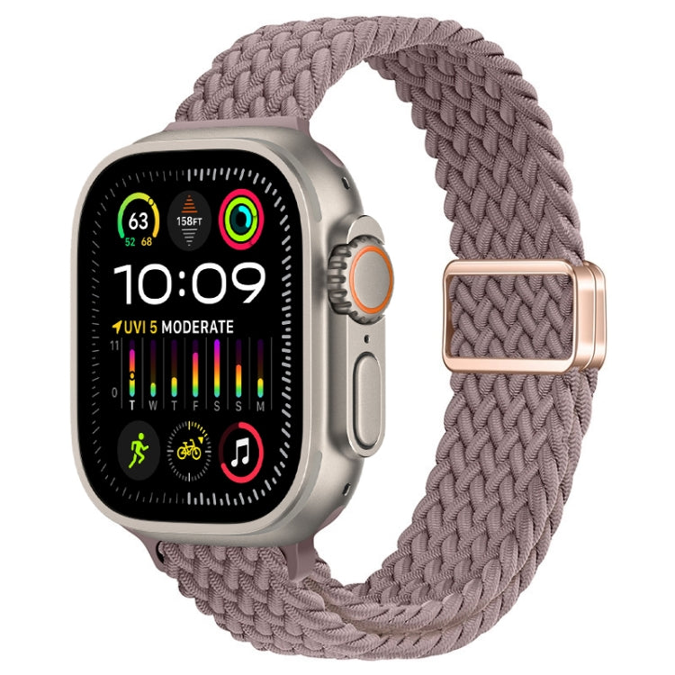 For Apple Watch Ultra 2 49mm Slim Magnetic Buckle Nylon Braided Watch Band