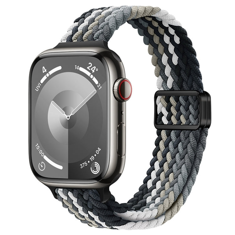 For Apple Watch Series 9 41mm Slim Magnetic Buckle Nylon Braided Watch Band