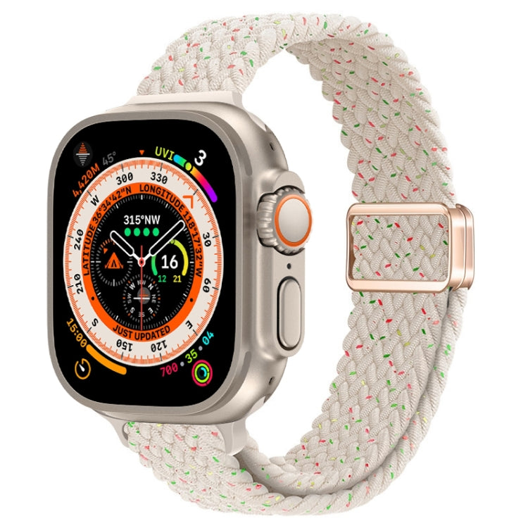 For Apple Watch Ultra 49mm Slim Magnetic Buckle Nylon Braided Watch Band