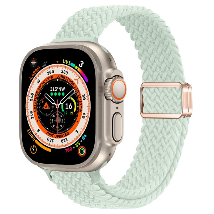 For Apple Watch Ultra 49mm Slim Magnetic Buckle Nylon Braided Watch Band