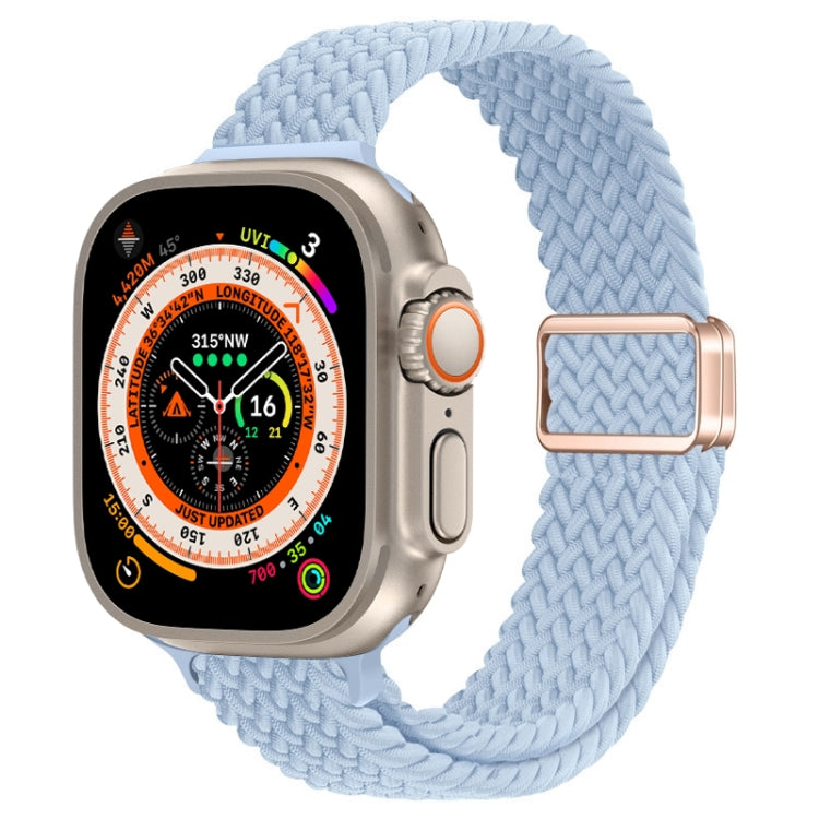For Apple Watch Ultra 49mm Slim Magnetic Buckle Nylon Braided Watch Band