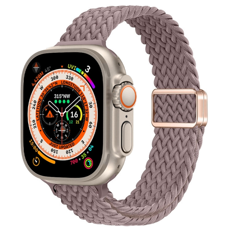 For Apple Watch Ultra 49mm Slim Magnetic Buckle Nylon Braided Watch Band