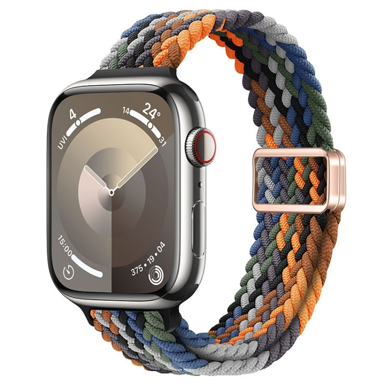 For Apple Watch Series 7 41mm Slim Magnetic Buckle Nylon Braided Watch Band