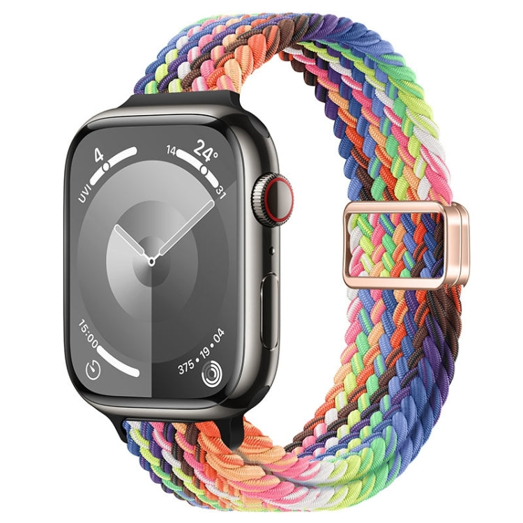 For Apple Watch SE 40mm Slim Magnetic Buckle Nylon Braided Watch Band