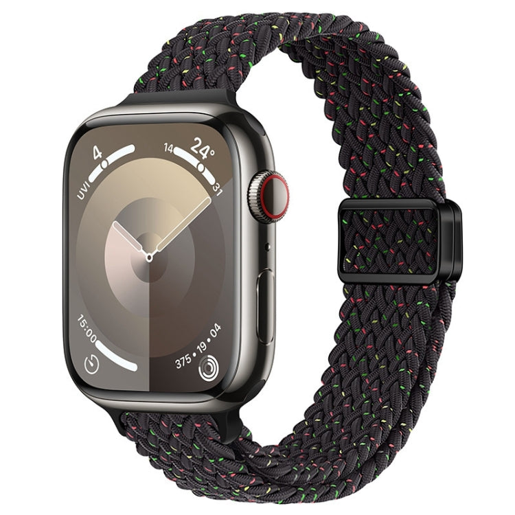 For Apple Watch SE 44mm Slim Magnetic Buckle Nylon Braided Watch Band
