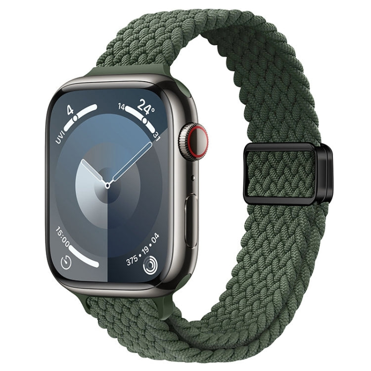 For Apple Watch Series 6 40mm Slim Magnetic Buckle Nylon Braided Watch Band