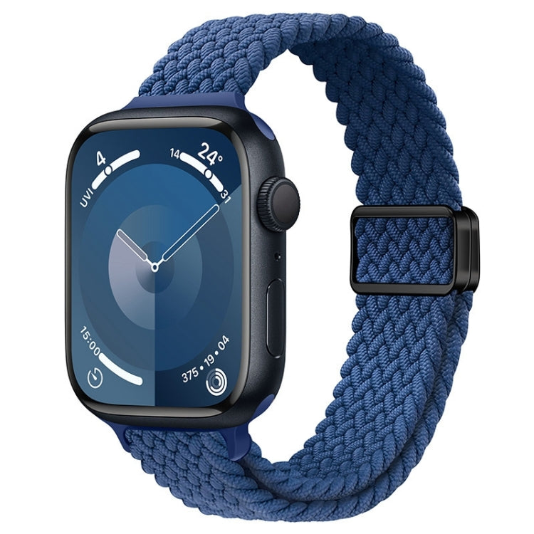 For Apple Watch Series 6 40mm Slim Magnetic Buckle Nylon Braided Watch Band