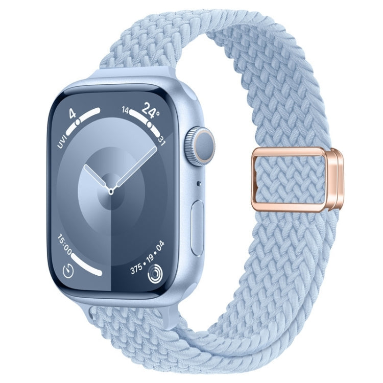 For Apple Watch Series 6 40mm Slim Magnetic Buckle Nylon Braided Watch Band