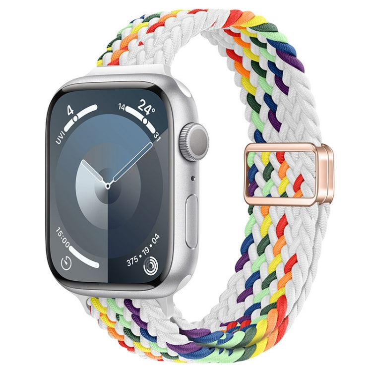 For Apple Watch Series 3 38mm Slim Magnetic Buckle Nylon Braided Watch Band