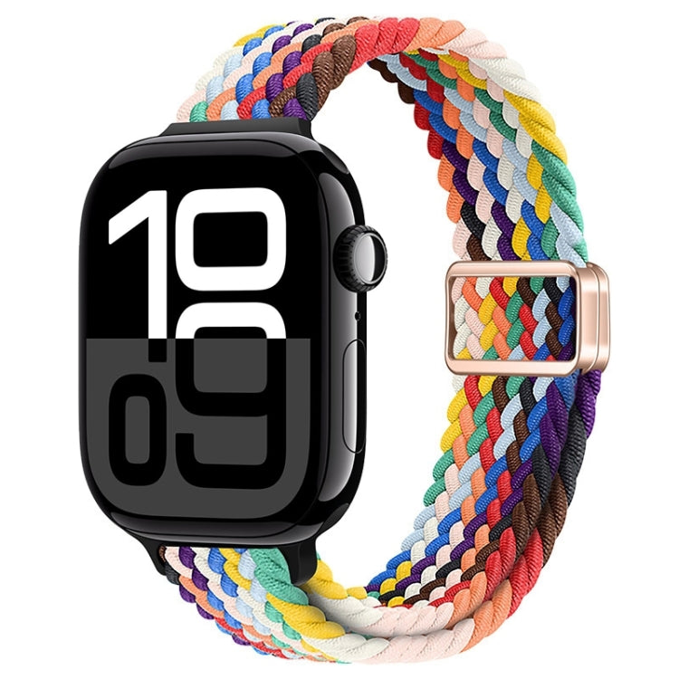 For Apple Watch Series 10 42mm Slim Magnetic Buckle Nylon Braided Watch Band