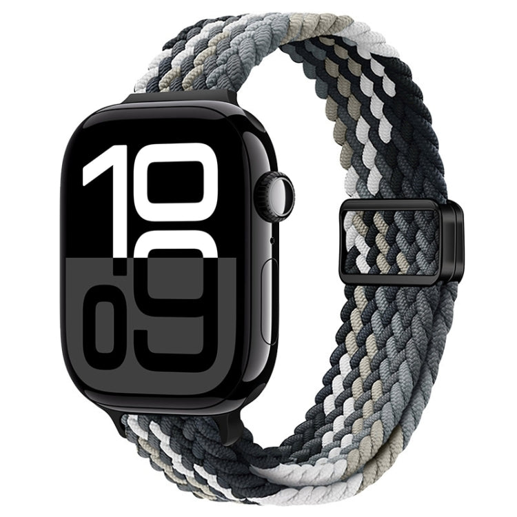 For Apple Watch Series 10 42mm Slim Magnetic Buckle Nylon Braided Watch Band