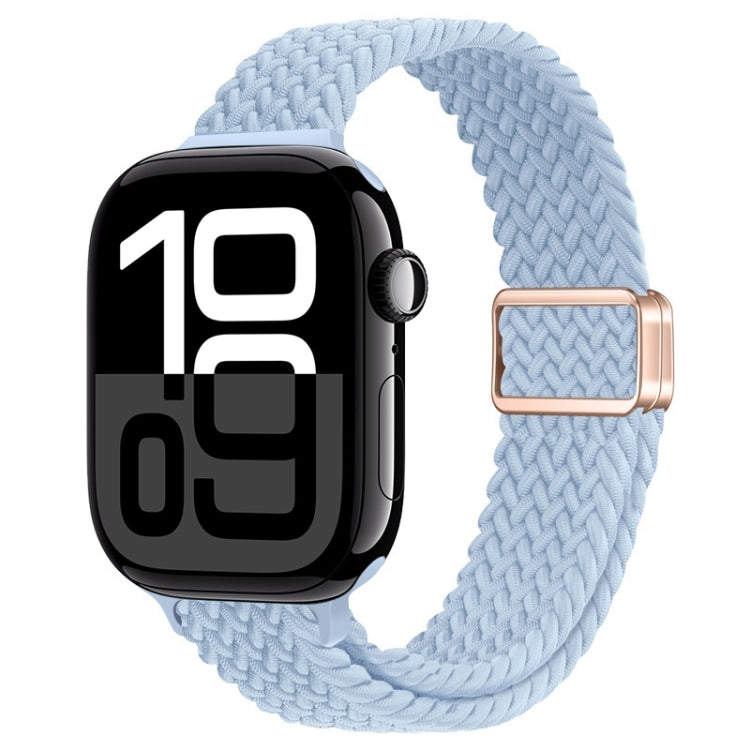 For Apple Watch Series 10 42mm Slim Magnetic Buckle Nylon Braided Watch Band