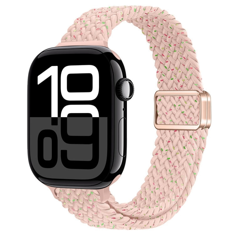 For Apple Watch Series 10 42mm Slim Magnetic Buckle Nylon Braided Watch Band