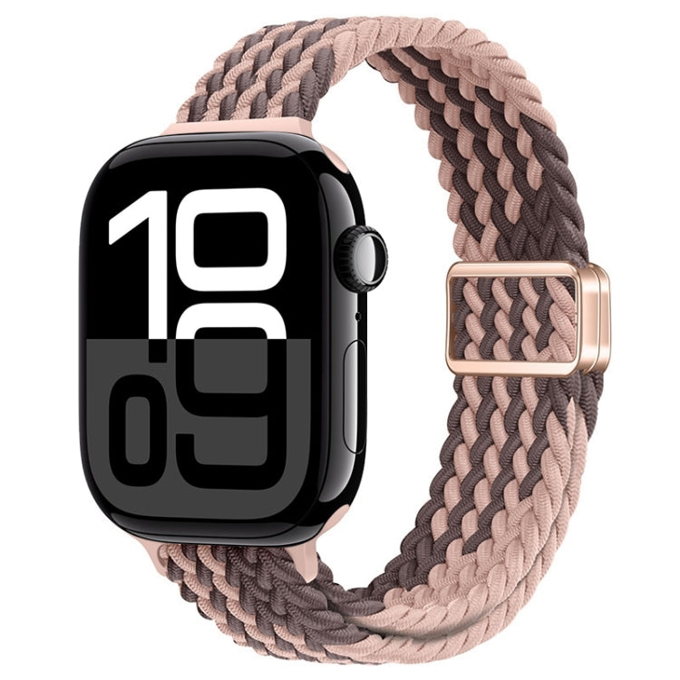 For Apple Watch Series 10 42mm Slim Magnetic Buckle Nylon Braided Watch Band