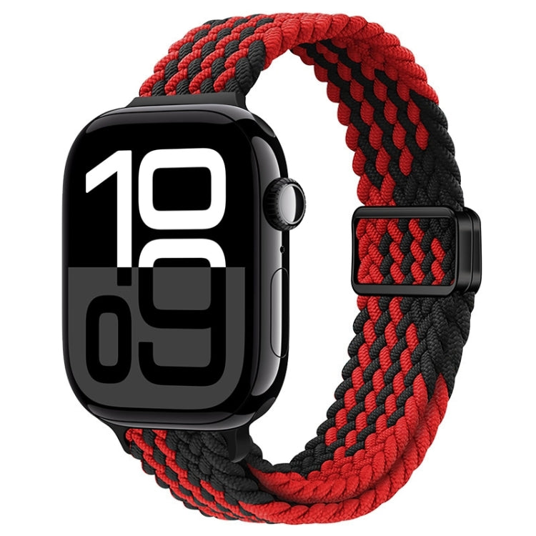 For Apple Watch Series 10 46mm Slim Magnetic Buckle Nylon Braided Watch Band